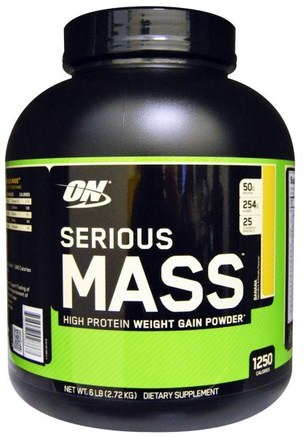 Serious Mass, Banana, 6 lbs (2.72 kg) by Optimum Nutrition-Sporter