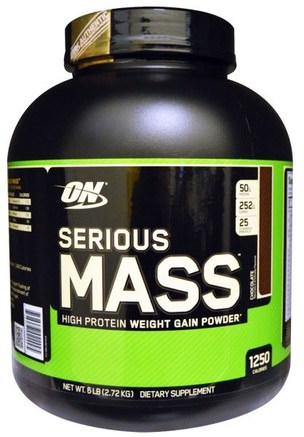 Serious Mass, Chocolate, 6 lbs (2.72 kg) by Optimum Nutrition-Sporter