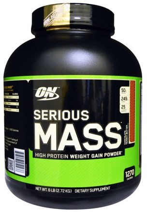 Serious Mass, Chocolate Peanut Butter, 6 lbs (2.72 kg) by Optimum Nutrition-Sporter