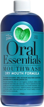 Mouthwash, Dry Mouth Formula with Zinc, 16 oz (473 ml) by Oral Essentials-Hälsa, Torr Mun, Muntlig Tandvård