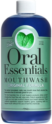 Mouthwash, Original Formula with Zinc, 16 fl oz (473 ml) by Oral Essentials-Hälsa, Torr Mun, Muntlig Tandvård
