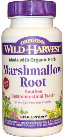 Marshmallow Root, 90 Non-GMO Veggie Caps by Oregons Wild Harvest-Örter, Marshmallow Rot