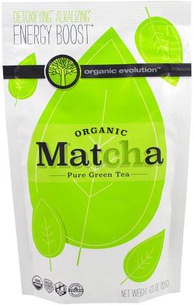 Organic Matcha, Pure Green Tea, 4.23 oz (120 g) by Organic Evolution-Kosttillskott, Antioxidanter, Grönt Te, Mat, Örtte