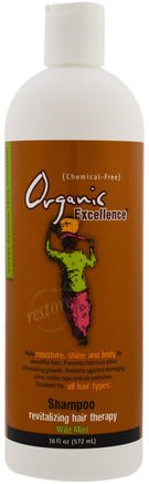 Shampoo, Revitalizing Hair Therapy, Wild Mint, 16 fl oz (572 ml) by Organic Excellence-Bad, Skönhet, Hår, Hårbotten, Schampo, Balsam