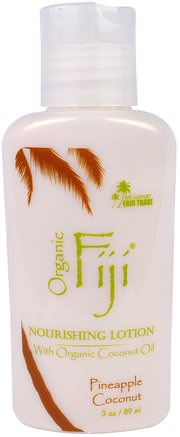 Nourishing Lotion, Pineapple Coconut, 3 oz (89 ml) by Organic Fiji-Bad, Skönhet, Body Lotion