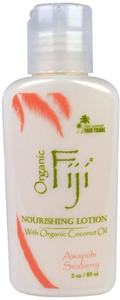 Nourishing Lotion with Organic Coconut Oil, Awapuhi Seaberry, 3 oz (89 ml) by Organic Fiji-Bad, Skönhet, Body Lotion