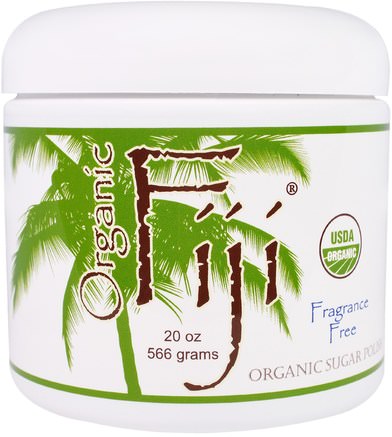 Organic Sugar Polish, Fragrance Free, 20 oz (566 g) by Organic Fiji-Bad, Skönhet, Kroppscrubs