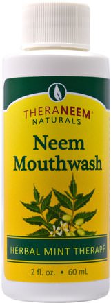 TheraNeem Naturals, Neem Mouthwash, 2 fl oz (60 ml) by Organix South-Bad, Skönhet, Muntlig Tandvård, Munvatten, Örter
