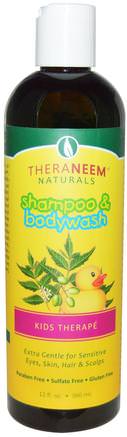 TheraNeem Naturals, Shampoo & Bodywash, Kids Therap, 12 fl oz (360 ml) by Organix South-Bad, Skönhet, Schampo, Barnschampo, Duschgel, Barn Kroppsvask, Barn Duschgel