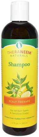TheraNeem Naturals, Shampoo, Scalp Therap, 12 fl oz (360 ml) by Organix South-Bad, Skönhet, Hår, Hårbotten, Schampo, Balsam