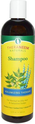 TheraNeem Naturals, Shampoo, Volumizing Therape, 12 fl oz (360 ml) by Organix South-Bad, Skönhet, Hår, Hårbotten, Schampo, Balsam