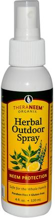 TheraNeem Organix, Herbal Outdoor Spray, 4 fl oz (120 ml) by Organix South-Hem, Insekter Och Insektsmedel