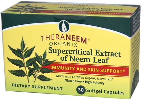 TheraNeem Organix, Supercritical Extract of Neem Leaf, 30 Softgel Capsules by Organix South-Bad, Skönhet, Olja