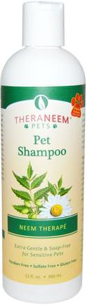 TheraNeem Pets, Pet Shampoo, Neem Therape, 12 fl oz (360 ml) by Organix South-Örter, Schampo Och Grooming Husdjur