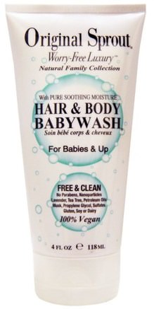 Hair & Body BabyWash, 4 fl oz (118 ml) by Original Sprout Inc-Bad, Skönhet, Hår, Hårbotten, Schampo, Balsam, Barnschampo