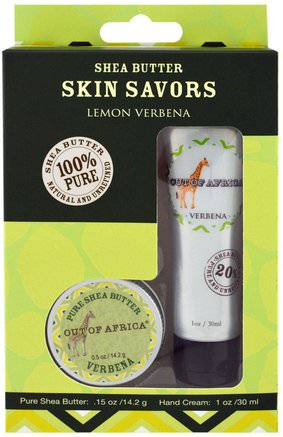 Hand Cream, Pure Shea Butter Skin Saver, Hand Cream, Verbena, 0.5 oz (14.2 g), 1 oz (30 ml) by Out of Africa-Bad, Skönhet, Handkrämer, Presentuppsättningar, Resexemplar