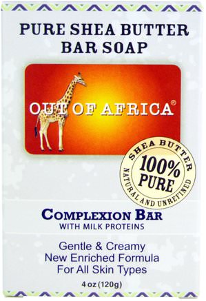 Pure Shea Butter Bar Soap, Complexion Bar, 4 oz (120 g) by Out of Africa-Bad, Skönhet, Tvål, Sheasmör