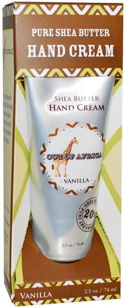 Pure Shea Butter, Hand Cream, Vanilla, 2.5 oz (74 ml) by Out of Africa-Bad, Skönhet, Handkrämer, Sheasmör