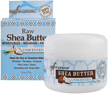 Pure Shea Butter, Unscented, 4 oz (113 g) by Out of Africa-Bad, Skönhet, Sheasmör