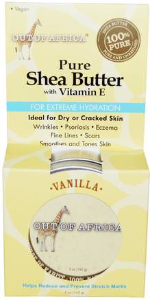 Pure Shea Butter, with Vitamin E, Vanilla, 5 oz (142 g) by Out of Africa-Bad, Skönhet, Sheasmör