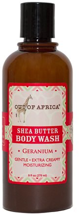Shea Butter Body Wash, Geranium, 9 fl oz (270 ml) by Out of Africa-Bad, Skönhet, Duschgel