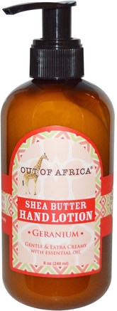 Shea Butter Hand Lotion, Geranium, 8 oz (240 ml) by Out of Africa-Bad, Skönhet, Handkrämer, Sheasmör