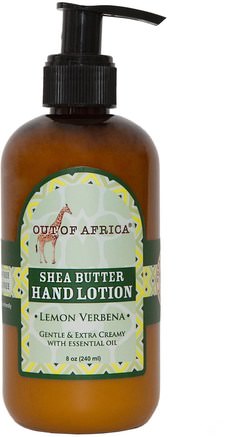 Shea Butter Hand Lotion, Lemon Verbena, 8 oz (240 ml) by Out of Africa-Bad, Skönhet, Handkrämer, Sheasmör