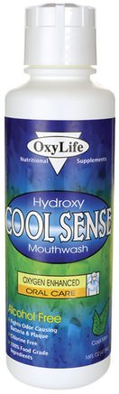 Hydroxy Cool Sense Mouthwash, Cool Mint, 16 fl oz (473 ml) by OxyLife-Bad, Skönhet, Muntlig Tandvård, Munvatten