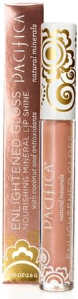 Enlightened Gloss, Nourishing Mineral Lip Shine, Opal, 0.10 oz (2.8 g) by Pacifica-Bad, Skönhet, Läppvård, Läppglans, Läppstift, Glans, Liner