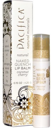 Naked Quench Lip Balm, Coconut Cherry, 0.15 oz (4.25 g) by Pacifica-Bad, Skönhet, Läppvård, Läppbalsam