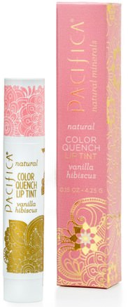 Natural Color Quench Lip Tint, Vanilla Hibiscus, 0.15 oz (4.25 g) by Pacifica-Bad, Skönhet, Läppstift, Glans, Fodrar