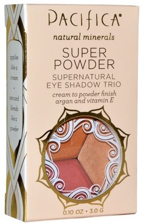 Super Powder Supernatural Eye Shadow Trio, Shades: Breathless, Glowing, Sunset, 0.10 oz (3.0 g) by Pacifica-Bad, Skönhet, Smink, Ögonskugga