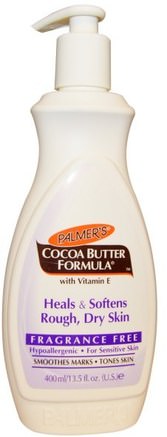 Cocoa Butter Formula, Body Lotion, Fragrance Free, 13.5 fl oz (400 ml) by Palmers-Hälsa, Hud, Stretch Marks Ärr, Bad, Skönhet, Body Lotion