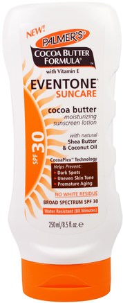 Cocoa Butter Formula, Eventone, Suncare, Cocoa Butter Moisturizing Sunscreen Lotion, SPF 30, 8.5 fl oz (250 ml) by Palmers-Bad, Skönhet, Solskyddsmedel, Spf 30-45