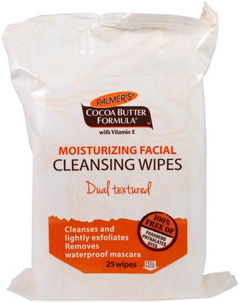 Cocoa Butter Formula, Moisturizing Facial Cleansing Wipes, 25 Wipes by Palmers-Skönhet, Ansiktsvård, Ansiktsservetter