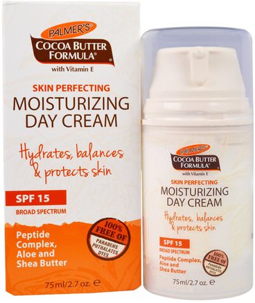 Cocoa Butter Formula, Skin Perfecting, Moisturizing Day Cream, SPF 15 Broad Spectrum, 2.7 oz (75 ml) by Palmers-Skönhet, Ansiktsvård, Spf Ansiktsvård, Krämer Lotioner, Serum