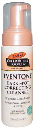 Cocoa Butter Formula with Vitamin E, Eventone Dark Spot Correcting Cleanser, 5 fl oz (150 ml) by Palmers-Skönhet, Ansiktsvård, Hudtyp Hyperpigmentering Solskadad Hud, Ansiktsvård