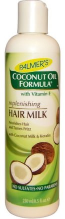 Coconut Oil Formula, Hair Milk, 8.5 fl oz (250 ml) by Palmers-Bad, Skönhet, Hår, Hårbotten, Schampo, Balsam, Kokosnötolja