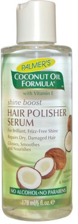 Coconut Oil Formula, Hair Polisher Serum, 6 fl oz (178 ml) by Palmers-Bad, Skönhet, Hår, Hårbotten, Schampo, Balsam, Balsam