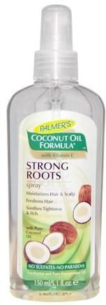 Coconut Oil Formula, Strong Roots Spray, 5.1 fl oz (150 ml) by Palmers-Bad, Skönhet, Hår, Hårbotten, Schampo, Balsam, Kokosnötolja