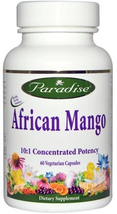 African Mango, 60 Veggie Caps by Paradise Herbs-Viktminskning, Kost, Irvingia Gabonensis (Afrikansk Mango)