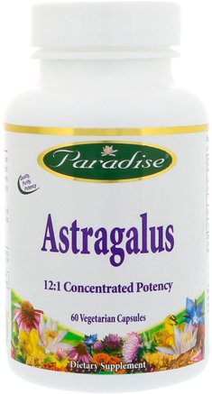 Astragalus, 60 Vegetarian Capsules by Paradise Herbs-Hälsa, Immunförsvar, Kall Influensa Och Virus, Astragalus