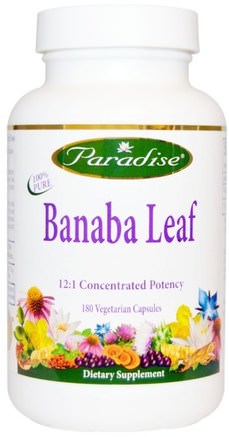 Banaba Leaf, 180 Veggie Caps by Paradise Herbs-Örter, Banaba Blad
