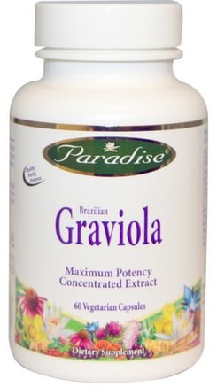 Brazilian Graviola, 60 Veggie Caps by Paradise Herbs-Hälsa, Immunförsvar, Graviola