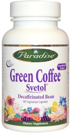 Green Coffee, Svetol, 60 Veggie Caps by Paradise Herbs-Kosttillskott, Antioxidanter, Grönt Kaffebönaxtrakt