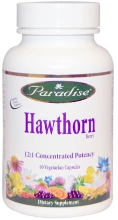Hawthorn Berry, 60 Veggie Caps by Paradise Herbs-Örter, Hagtorn