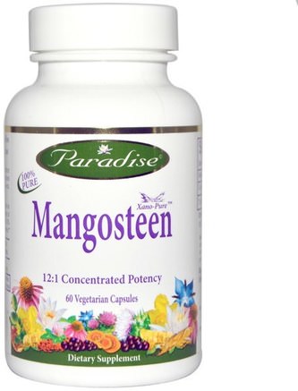 Mangosteen, 60 Veggie Caps by Paradise Herbs-Kosttillskott, Frukt Extrakt, Super Frukt, Mangostan Juice Extrakt