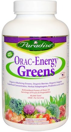 ORAC-Energy Greens, 120 Veggie Caps by Paradise Herbs-Kosttillskott, Superfoods, Oracantioxidanter