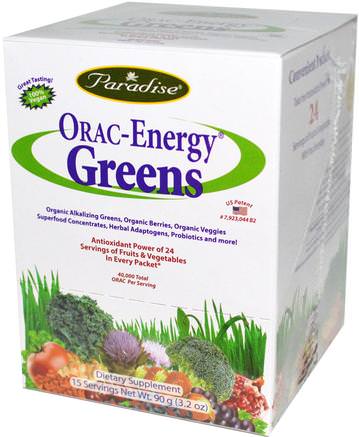 ORAC-Energy Greens, 15 Packets, 6 g Each by Paradise Herbs-Kosttillskott, Enkla Serveringspaket, Superfoods