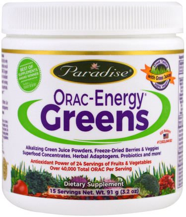 ORAC-Energy Greens, 3.2 oz (91 g) by Paradise Herbs-Kosttillskott, Superfoods, Greener